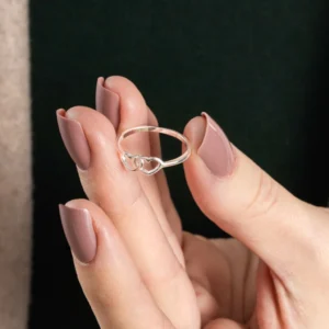 Anel Corações Entrelaçados