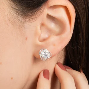 Brinco Círculo Central Detalhado Cravejado com Zircônias