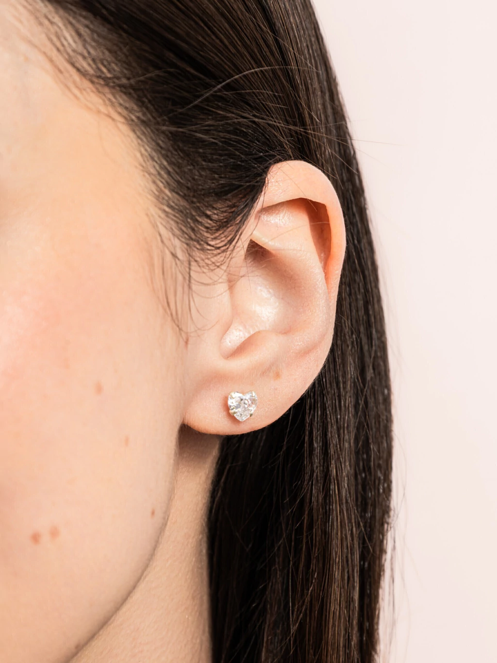 Brinco Coração Zircônia