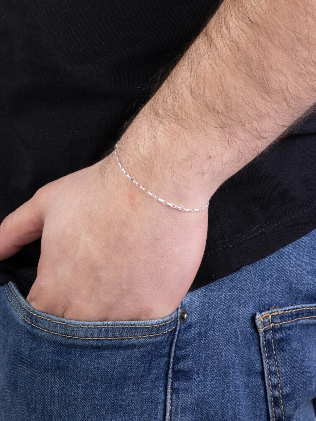 Pulseira Masculina Elo Cadeado