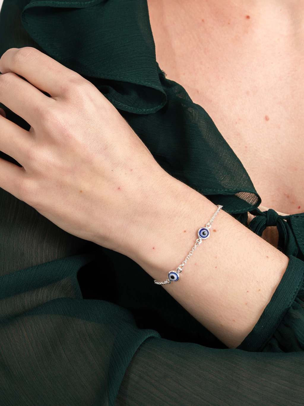 Pulseira Olho Grego Azul Escuro