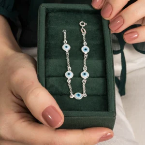 Pulseira Infantil Olho Grego Branco