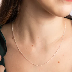 Corrente de Prata 925 Elos Cadeados 45cm