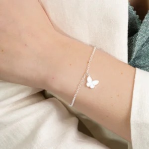 Pulseira de Borboleta Perolada