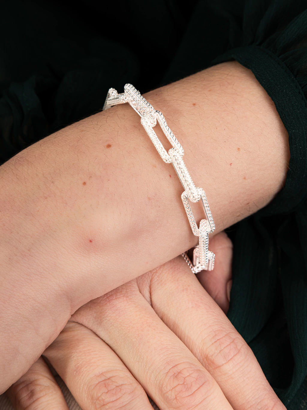 Pulseira Renda Italiana Elos Retangulares