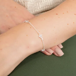 Pulseira de Triângulos Zircônias Brancas