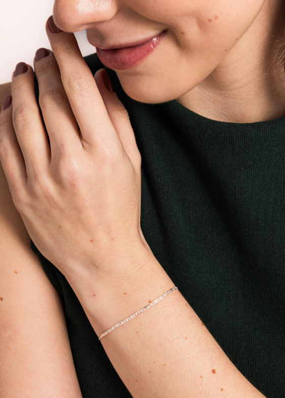 Pulseira de Prata 925 Piastrine Delicada