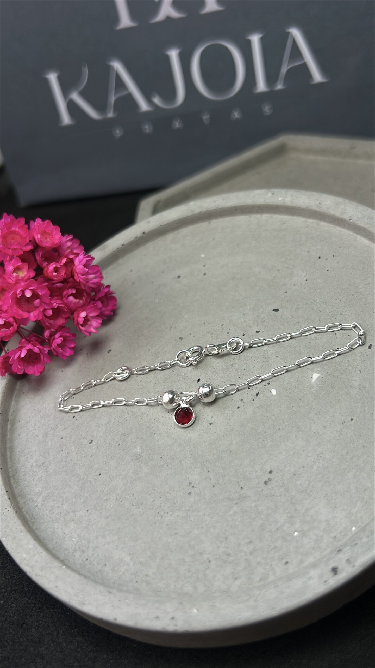Pulseira de Prata 925 Infantil Bolas e Zircônia