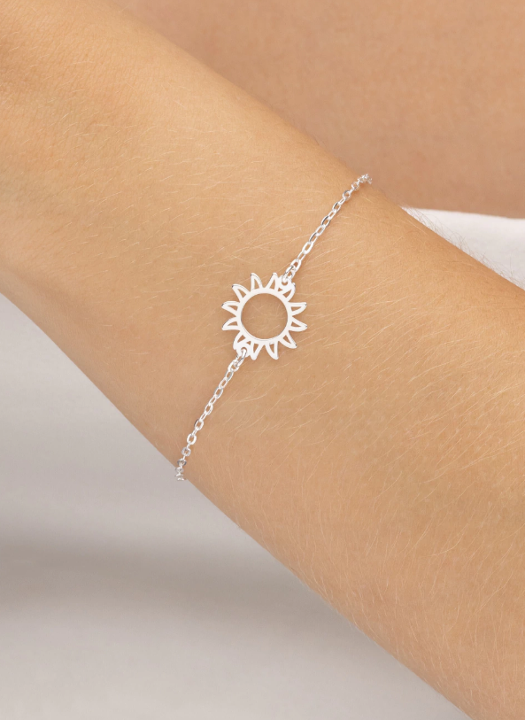 Pulseira de Prata 925 Sol Central