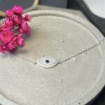 Pulseira de Prata 925 Olho Grego Cravejado com Zircônias