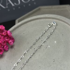 Pulseira de Prata 925 Mini Corações