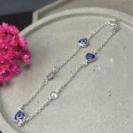 Pulseira de Prata 925 Coração Olho Grego