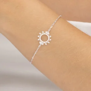 Pulseira de Prata 925 Sol Central