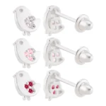 Brinco de Prata 925 Infantil Passarinho