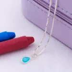 Colar de Prata 925 Infantil Ponto de Luz Gota
