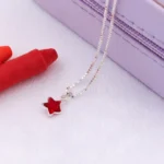 Colar de Prata 925 Infantil Ponto de Luz Estrela