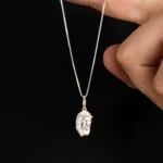 Corrente Masculina de Prata 925 Face de Jesus 70cm