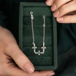 Pulseira de Prata 925 Infantil com Cruz Colorida